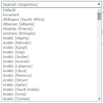 Input regional settings